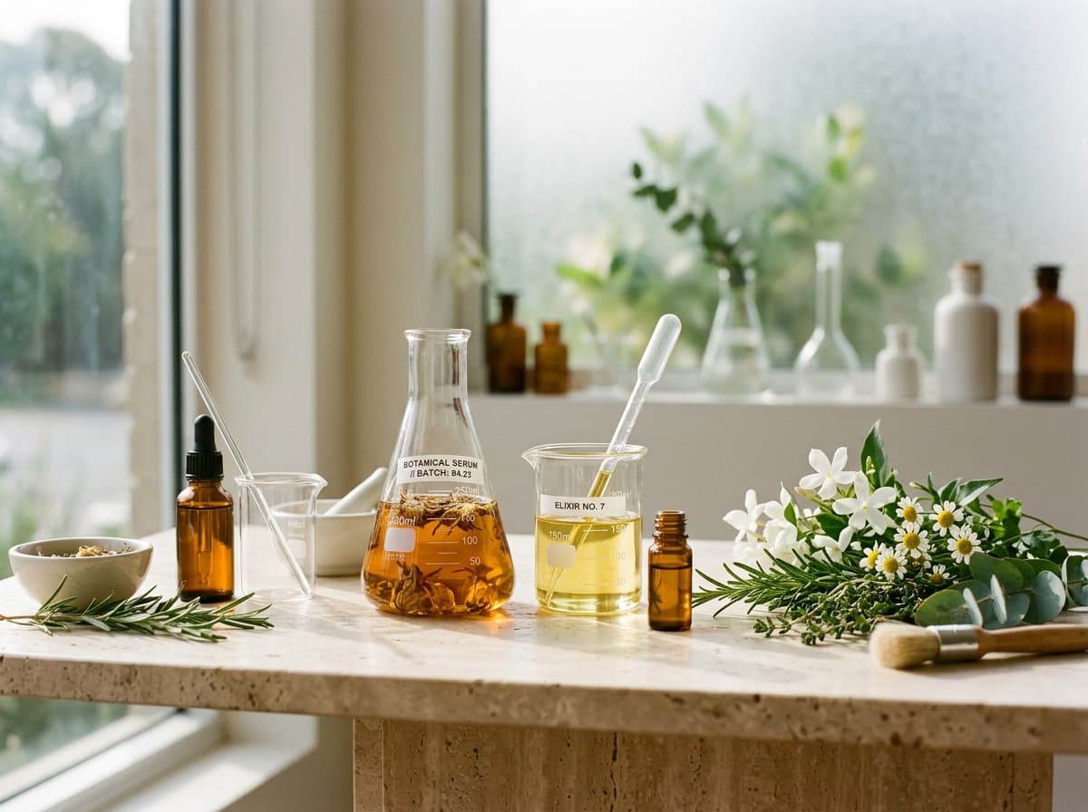 SHEMuse Laboratory Chemistry Beakers and Botanical Florals